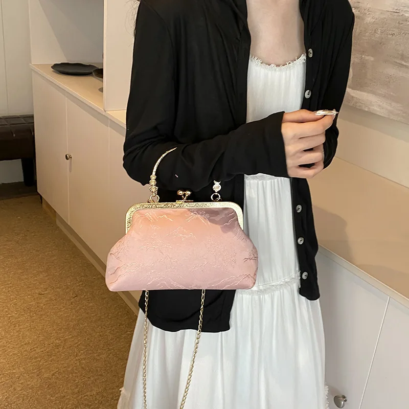Women's Crossbody Bag, Women's Trendy Fashion Handbag, Clip Bag, Underarm Lace Bag, Shoulder Shell Bag. - Image 3